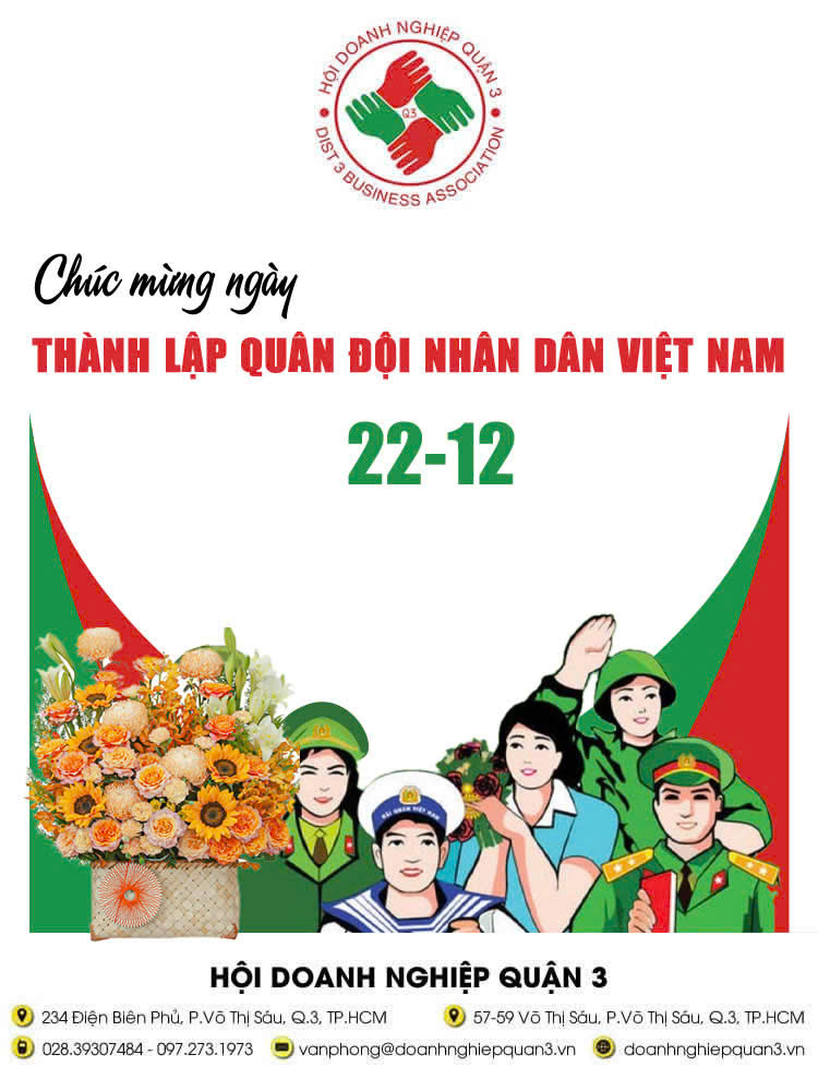 HỘI DOANH NGHIỆP QUẬN 3 KỶ NIỆM 80 NĂM NGÀY THÀNH LẬP QUÂN ĐỘI NHÂN DÂN VIỆT NAM (22/12/1944 - 22/12/2014)