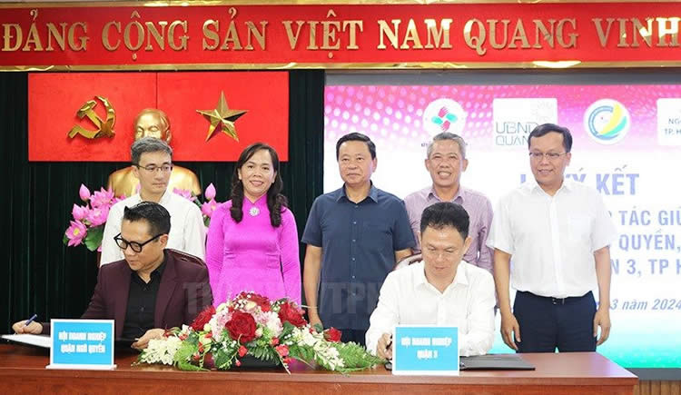 Hội Doanh nghiệp Q.3 và Q.Ngô Quyền ký thỏa thuận hợp tác