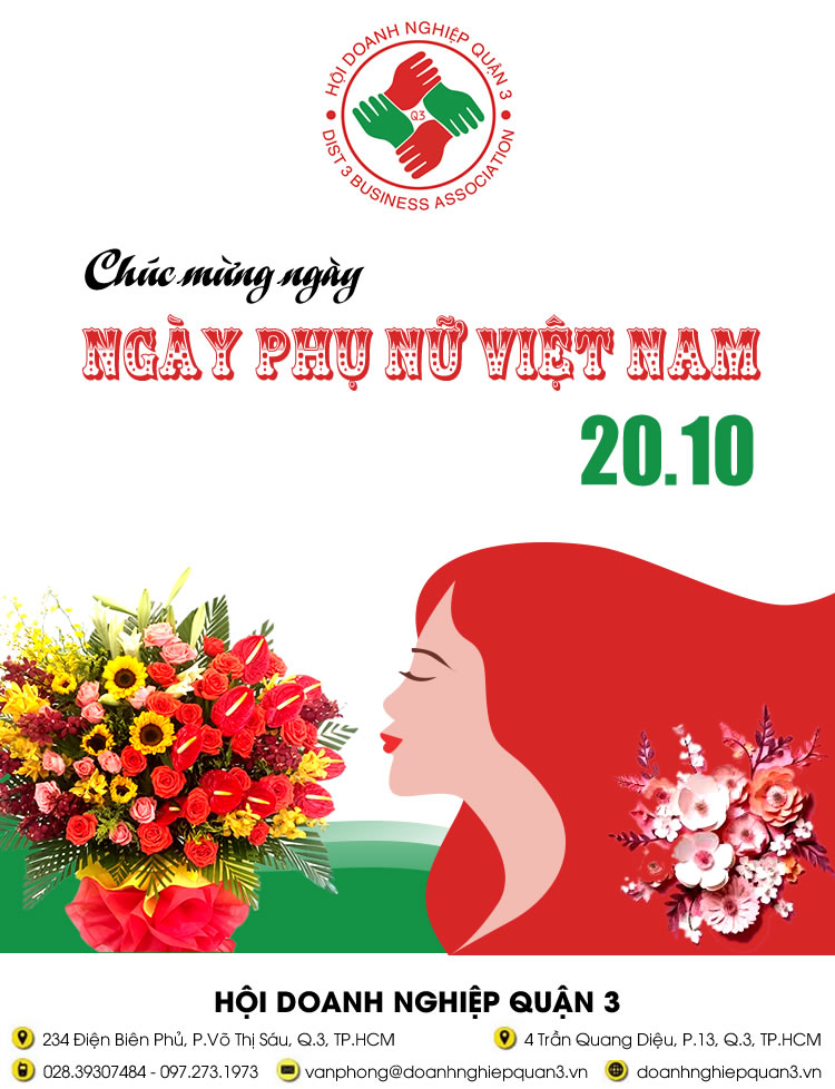 HỘI DOANH NGHIỆP QUẬN 3 CHÚC MỪNG NGÀY PHỤ NỮ VIỆT NAM 20-10